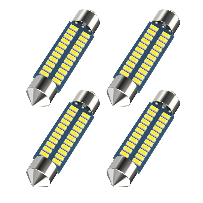 Serundo Auto 578 Led Bulb 211-2 41mm 42mm 1.65in for Car Map Light Dome Light, 6000k White Super Bright Interior Led Festoon Bulb,Pack of 4pcs - Image 1